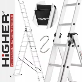 Više ljestve 6,35 m aluminijske 3 x 3 do 150 kg