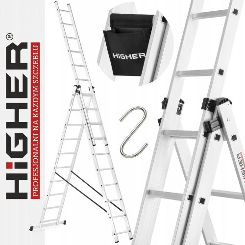 Više ljestve 6,35 m aluminijske 3 x 3 do 150 kg
