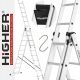 Više ljestve 6,35 m aluminijske 3 x 3 do 150 kg