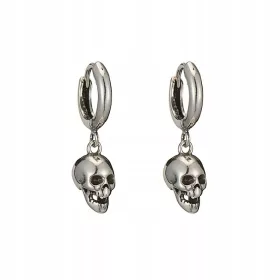 Elegantne srebrne GOTHIC SKULL naušnice