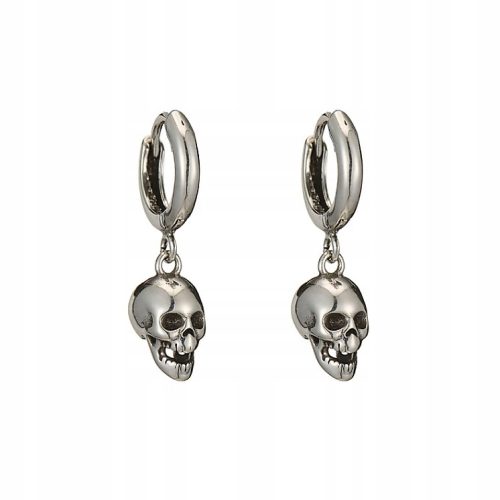 Elegantne srebrne GOTHIC SKULL naušnice