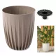 Vrtna posuda - Lamela posuda za cvijeće 30 cm x 30 x 35,6 cm promjer 30 cm plastične nijanse smeđe i bež boje