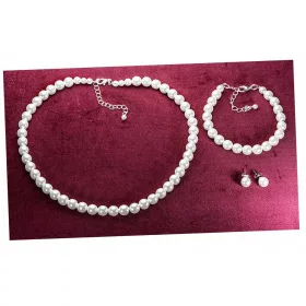 Elegantni Set Bisernog Nakita Bijeli Jablonex Kiara