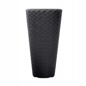    Prosperplast teglica za cvijeće 40 cm x 40 x 78 cm promjer 40 cm plastična crna, nijanse sive i srebrne
