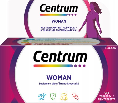 Centrum Woman, Kompletan Set Vitamina i Minerala za Žene, 90 Tableta