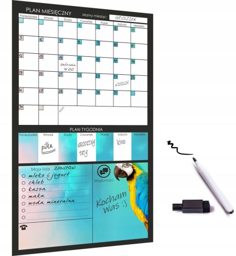 Suhobrišući magnetni kalendar PLANER olovka