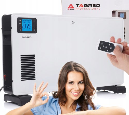 TAGRED Turbo Pilot 2300 W bijeli konvektorski grijač s inovativnim funkcijama