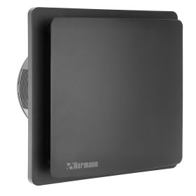   Kupaonski ventilator Harmann NAX BM 120, mat crni, s klapnom 120 mm