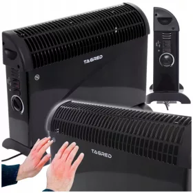   Grzejnik elektryczny konvektorski TAGRED 2000 W s termostatom, crni