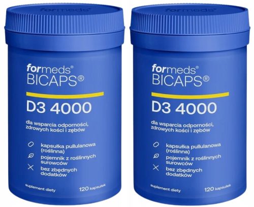 ForMeds Bicaps Vitamin D3 4000 IU - Dodatak Prehrani s 120 Kapsulama