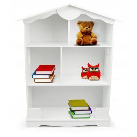 Regal za knjige Kuća s prozorima - bijela