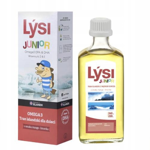 Lysi dječje riblje ulje s okusom manga i limete 240 ml