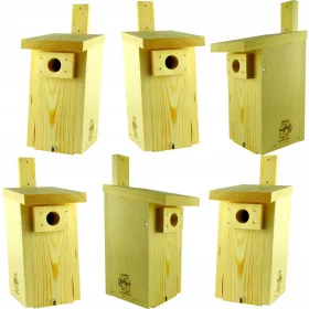 Budkice za gniježđenje za ptice, set od 6 kutija tipa A A1
