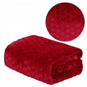   DOMAREX Deluxe Mikrofibra Prekrivač 130x160 cm - Crveno Srce