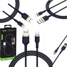 Vayox USB - microUSB tip B kabel 1 m, tamnoplavi