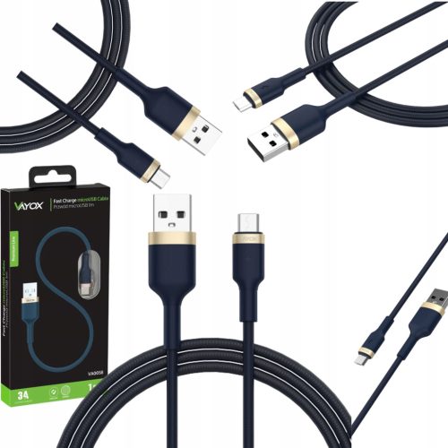 Vayox USB - microUSB tip B kabel 1 m, tamnoplavi