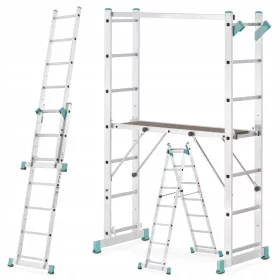 Više ljestve 4,3 m aluminijske 3 x 2 do 150 kg