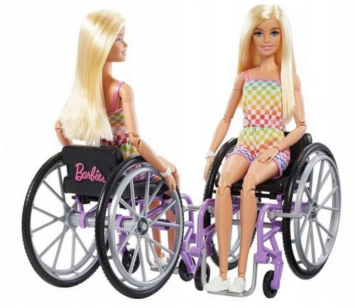  Barbie Fashonistas lutka u invalidskim kolicima Karirana odjeća HJT13