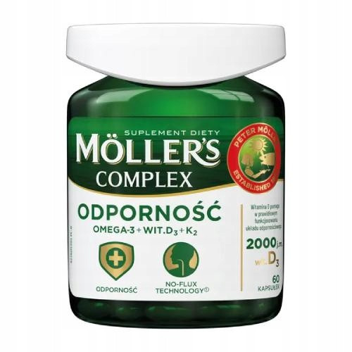 Mollers Complex Odpornost Omega-3 + D3 dodatak prehrani 60 kapsula
