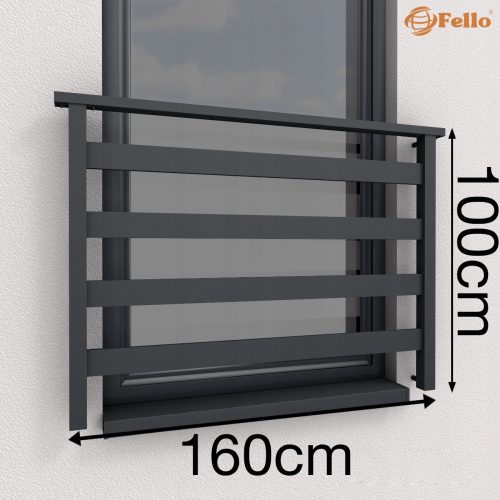Aluminijska ograda za prozore Francuska 160cm 7016