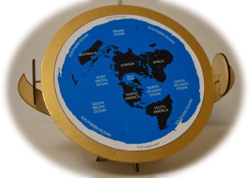  Globus ravne Zemlje za FLAT-EARTHER rotiran