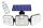 Lampa solarna sa senzorom pokreta 122 LED COB crna, daljinski upravljač E084