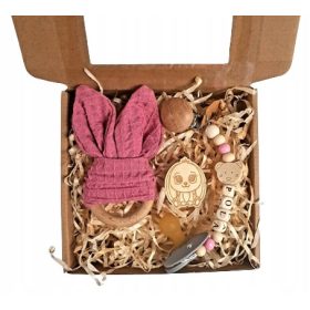  Drvena grickalica, špaga, raznobojna tkanina