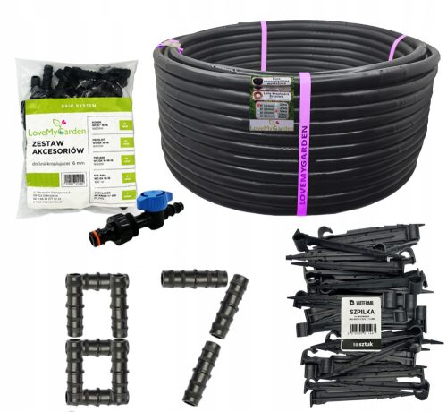 Sustav navodnjavanja kap po kap - Drip line 50m + 50 pinova / 87 pribora