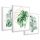 Uokvirene slike palme monstere zlatni triptih 43x99