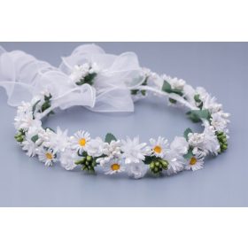 Vijenac za prvu pričest s margaretama 045