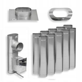 Ovalni dimnjak otporan na toplinu, 10 m