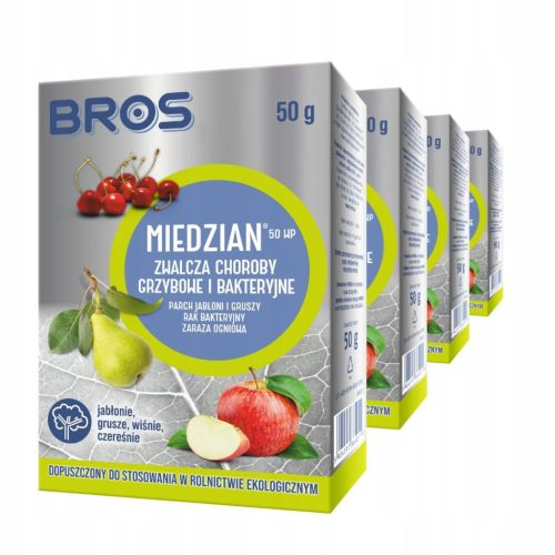 Fungicid Miedzian 50 WP Bros - 50g x 4 pakiranja za zaštitu biljaka