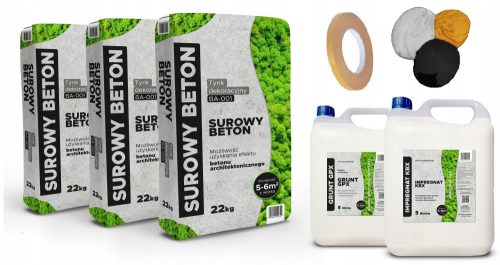 3× Luxbud New Design BA-001 arhitektonska žbuka sirovi beton 22 kg + 4 druga proizvoda