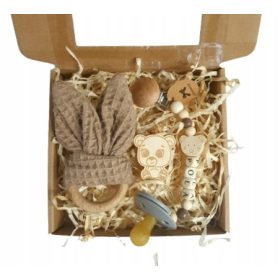   Privjesak za bebu s grickalicom, poklon za rođenje, set za dudu