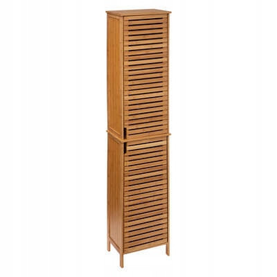 Kupaonski ormar s policama od bambusa 5five Simple Smart, prirodni hrast 24 x 34 x 170 cm