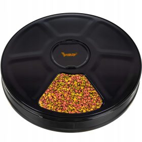    Automatska hranilica, usporavanje hrane, od plastike Purlov, crna, 0,9 l