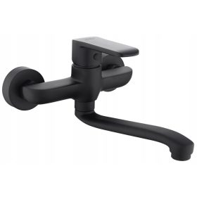 Invena SIROS zidna kuhinjska slavina, crna