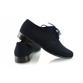 Dječje svečane cipele od tamno plavog nubuka, br. 39