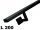 Zidna ograda Slim L 200cm, čelična, 40x20mm: crna, bijela, grafit