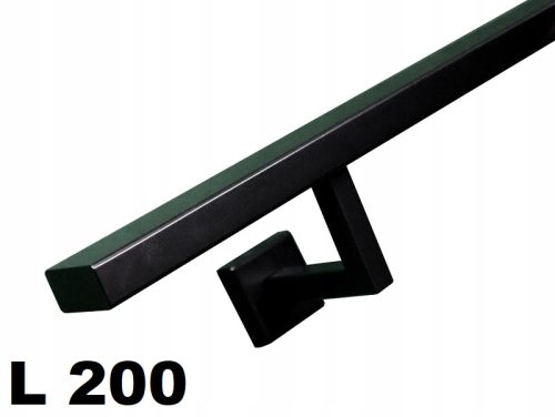 Zidna ograda Slim L 200cm, čelična, 40x20mm: crna, bijela, grafit