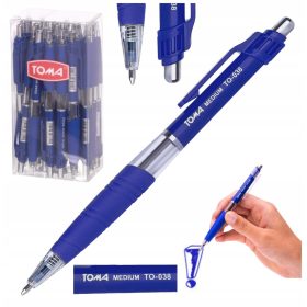  Najbolji set plavih kemijskih olovaka TOMA za udobno i precizno pisanje! Idealan za školu, posao i svakodnevnu upotrebu. Izdržljiv mehanizam, gumirani učvršćivač za veći komfor. Uživajte u glatkom pis