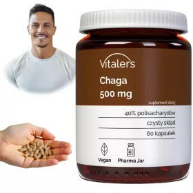   Vitaler's Chaga 500 mg – Dodatak prehrani za podršku imunitetu, 60 kapsula