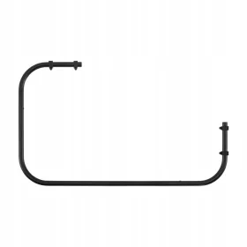 Kutna tuš šipka Sasko DK 80x120 120 cm crna