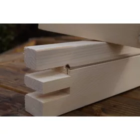   Okvir vrata Desna greda Fiksna Natur-Drew 90 - 90 mm svijetlo drvo