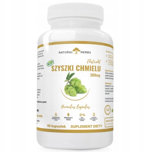 Kapsule od Chmiel 300mg – Poboljšanje sna i opuštanje, Natural Herbs®