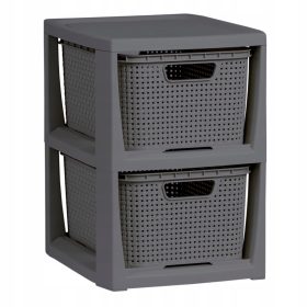 Regal za kupaonicu BranQ sive nijanse 29,5 x 24 x 33,2 cm