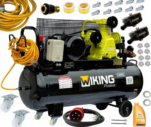  Kompresor za ulje Wiking Polska W-0.36/10 100L 400V 100 l 10 bara