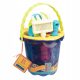 Plava kanta, grablje, lopatica, B.TOYS Sands Ahoy! kalupi