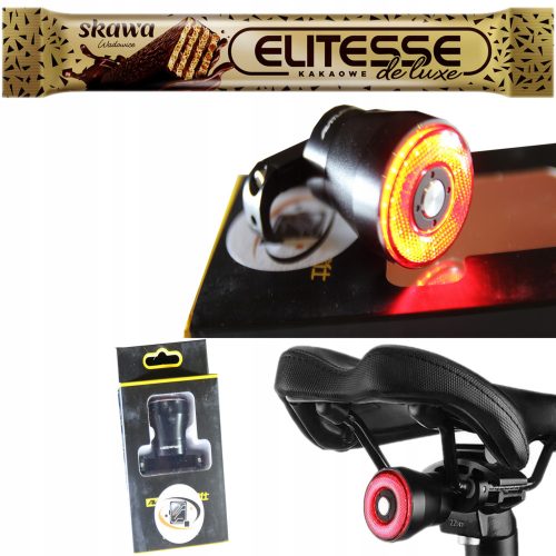  Rockbros Q3 stražnje svjetlo za bicikl crna USB lampa + SKAWA WAFLE ELITESSE DE LUX 20G