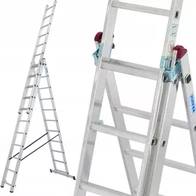 Krause ljestve 7,3 m aluminijske 3 x 11 do 150 kg
